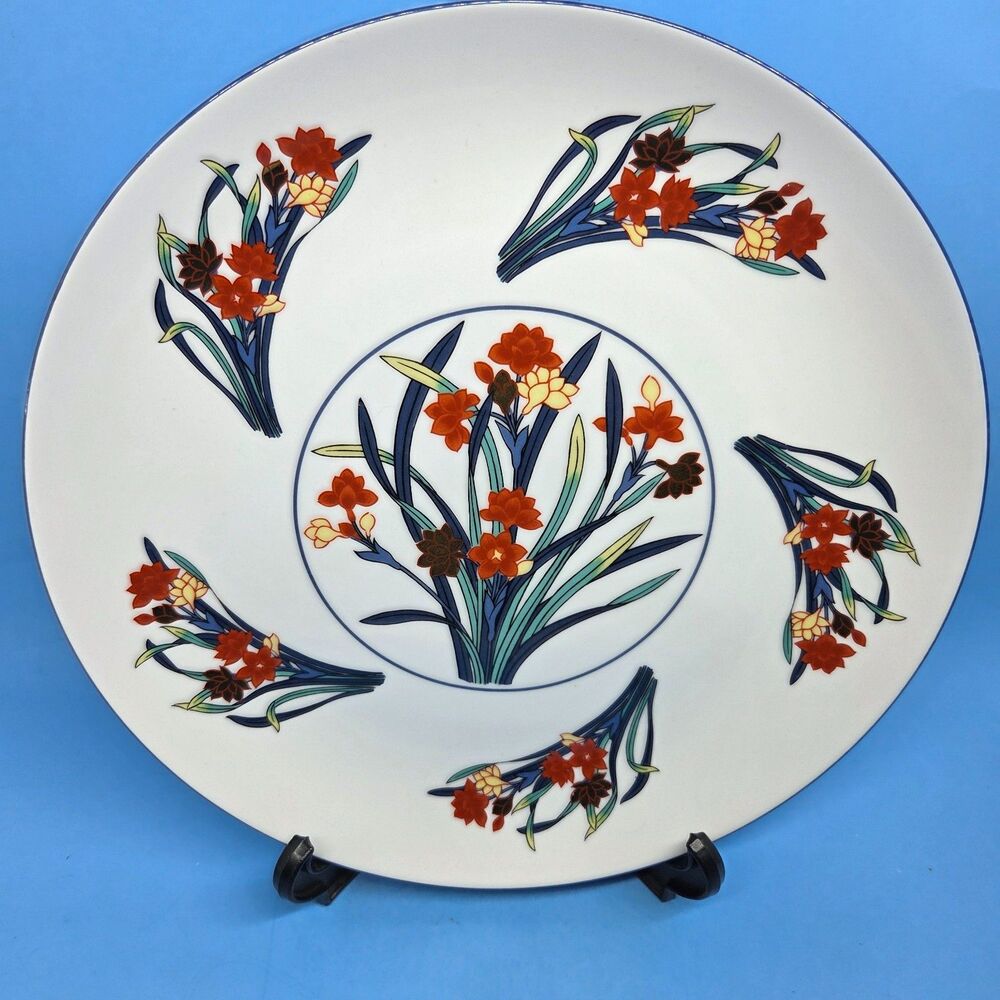 Tiffany And Co. "FREESIA' (TIC51) Pattern 12" Round Porcelain Floral Plate VGC